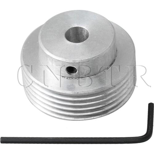 CNBTR Silver Aluminum 8mm Bore Diamater 6 Teeth Silver PJ Belt Pulley