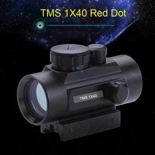 Dual-use Day and Night Vision 1x40 Red Dot Green Illuminated Hunting Sight Scope 11mm & 20mm Weaver Rail