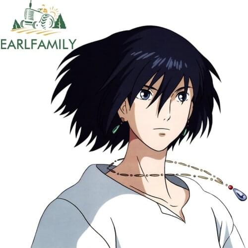 EARLFAMILY 13cm x 12.9cm For Howls Moving Castle Car Stickers Vinyl Material Decal Motorcycle Occlusion Scratch Decoration