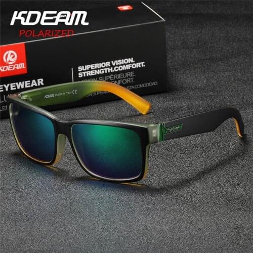 KDEAM Sport Sunglasses Polarized Men Square Sun Glasses Outdoor Women Brand design 2019 Summer UV400 With Original Case KD505