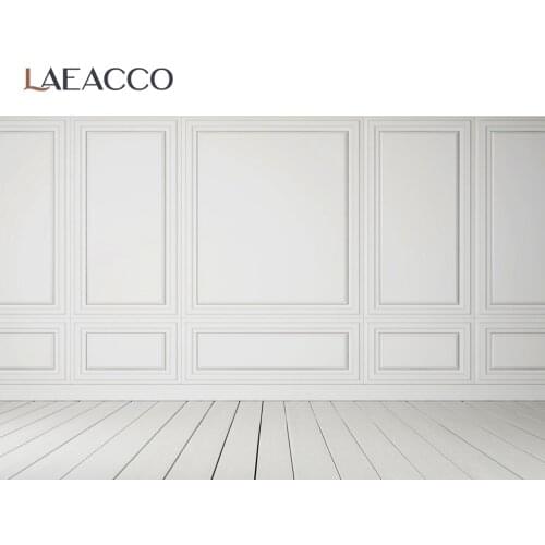 Laeacco Vintage Gray Chic Wall Wood Floor Photo Backgrounds House Decor Party Baby Portrait Photographic Background Photo Studio