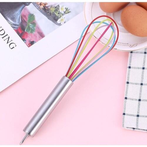 Drink Whisk Mixer Egg Beater Silicone Egg Beaters Kitchen Tools Hand Egg Mixer Cooking Foamer Wisk Cook Blender Egg Accessories