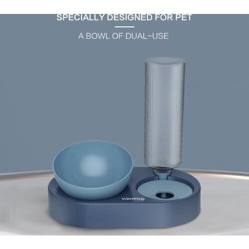 Pet Bowl Double Cat Bowl Dog Bowl with Raised Stand Pet Supplies Cat Water Bowl for Cat Food Bowls for Dog Feeder Pet Products