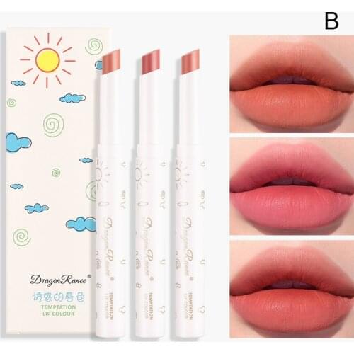 3pcs/set Lipstick Velvety Set Long Lasting Nonstick Cup Not Fade Makeup Cosmetics Kit For Girl Women Lipsticks Sexy Lip Gloss