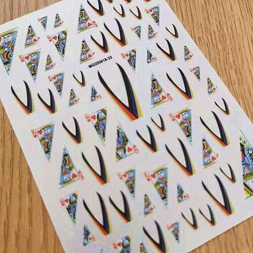 Newest MG0818-33 3D nail art sticker decal stamping back gule DIY nail decoration tools manicure
