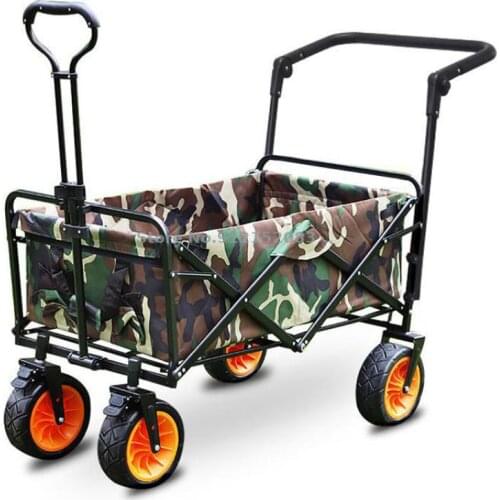 Outdoor Camping Car Camping Car Folding Picnic Camping Fishing Shopping Folding Grocery Shopping Cart Small Pull Cart Portable T