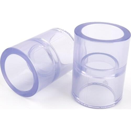 8pcs/lot 32mm Transparent PVC Pipe Connector Aquarium Fish Tank Tube Adapter Garden Irrigation System Water Pipe Direct Joints