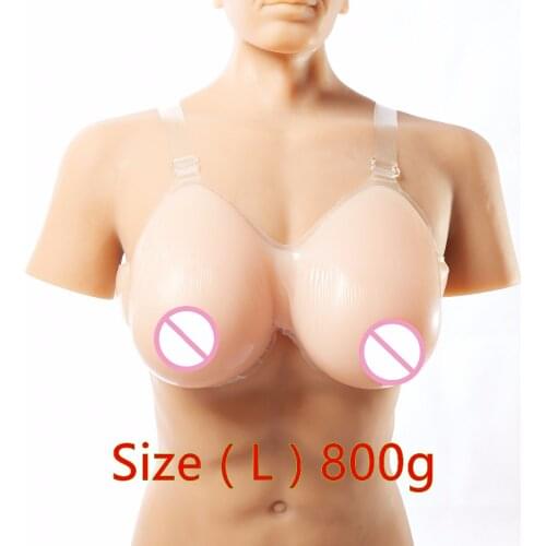 800g silicone breast forms crossdress C cup silicone breast forms brown breast transsexual realistic
