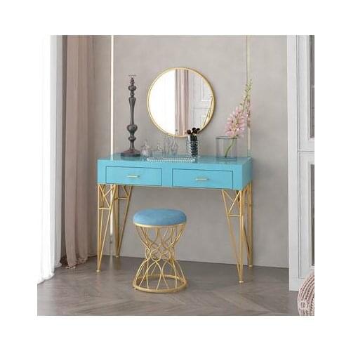 Nordic solid wood dressing table Modern minimalist dressing table Small apartment dressing table bedroom ins dressing table