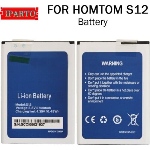 HOMTOM S12 Battery Replacement 100% Original New High Quality High Capacity 2750mAh Battery for HOMTOM S12