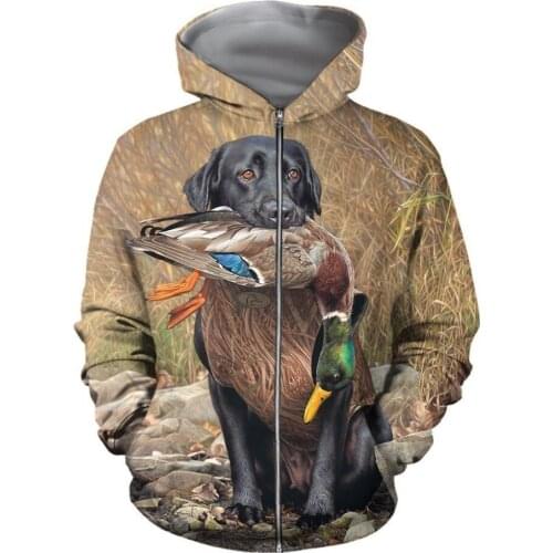 Brand Hoodies Clothes Hunting Duck 3D Printed Mens Hooded Sweatshirt Unisex Streetwear Pullover Casual Jacket Tracksuits KJ0172