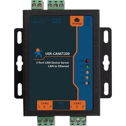 USR-CANET200 Industrial CAN to Etherent Converter Supports CAN to Ethernet/CAN to RS485/ Ethernet to RS485