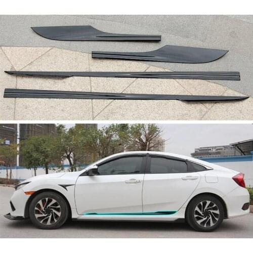 High Quality ABS Chrome CAR SIDE DOOR BODY PROTECTOR MOLDING COVER TRIM For HONDA CIVIC 2016 2017 2018 2019