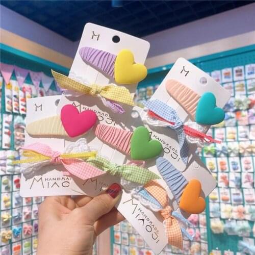 Girls Fashion Hair Pins Hair Accessories Children Hair Styling Tools Barrettes Kids Hair Wear Plaid Hair Grips Headdress 2PCS