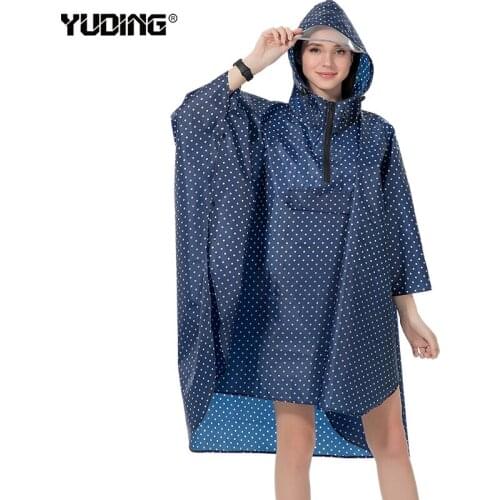 Yuding WOMEN RAINCOAT Trench Waterproof Rain Poncho\Capes Hiking Cycling Raincoat for Woman\lLadies\Adults\girl with Hood\pocket