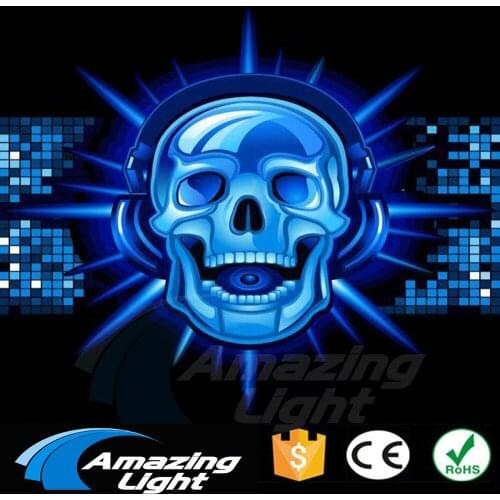 42 X30cm sound active equalizer el car sticker led sound active car stickerwith DC12V inverter