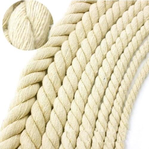 1KG White Three Twisted Cotton Rope 5mm/6mm/7mm/8mm/9mm/10mm/12mm/15mm/18mm/20mm Handmade Craft Decoration Handbag
