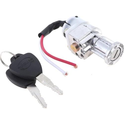 1pc New Universal Battery Chager Mini Lock with 2 keys For Motorcycle Electric Bike Scooter E-bike Electric Lock