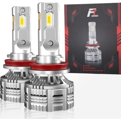 2PCS F7 LED H7 H4 Canbus Led Light 130W Led Headlight Bulb Plug and Play H8 H11 9005 Hb3 Hb4 6000K Turbo Fan Car Led Lamp