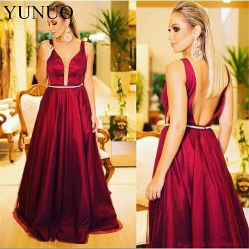 2019 Trendy Tulle Satin Burgundy Evening Dresses Formal Girls Dress Evening Gowns with Beading vestidos de fiesta de noche N20