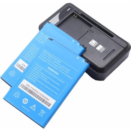2x 4000mAh 15.2Wh Replacement Battery + Universal Charger For Highscreen Power Rage PowerRage Batterie Bateria Batterij