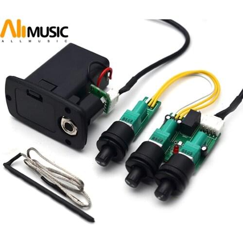 3 Band Acoustic Classical Guitar Equalizer Guitarra EQ Preamp Concise Bass Tone Volume adjustable Violao Pickup Drop Shipping