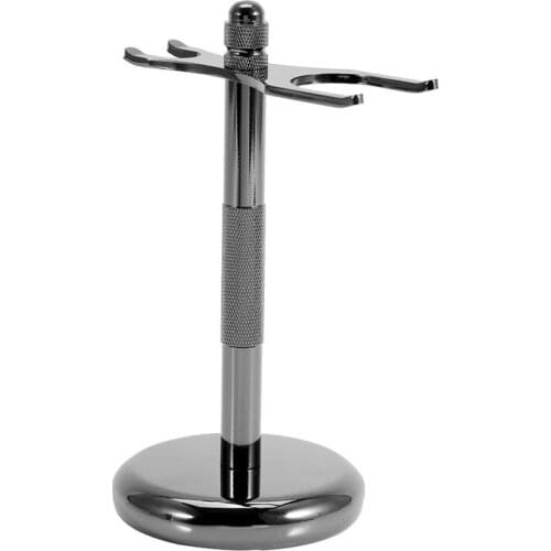 3 Types Men Razor Holder Alloy Shaving Tool Stand Rack Frame Razor Brushes Rack Holder and Brush Not Including