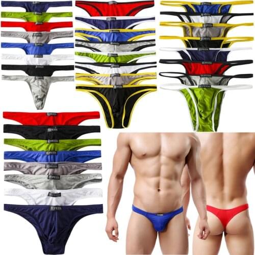 4/6/8PCS Breathable Mens Modal Underwear Briefs Thongs G-string Bikini Sexy Lingerie Underpants Tangas Jockstraps Men Plus Size