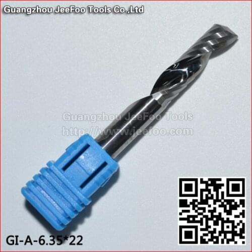 6.35*22 Solid Carbide Single Flute Sprial Bit /CNC Router Bits A Series / CNC end milling cutter