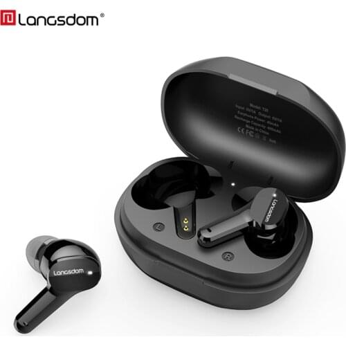 Langsdom T26 Wireless Active Noise Cancellation Earbuds Mini Wireless Version 5.0 Tws Earphone With Charging Box