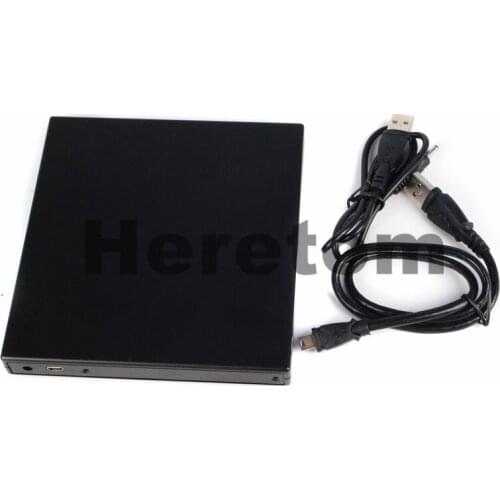 Heretom Universal USB 2.0 12.7mm SATA to SATA External Optical Drive Enclosure Case for CD DVD Burner Optical Drive