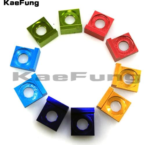 CNC Aluminum 15mm 12mm Chain Adjuster Block Tensioner 110 125cc PIT Quad Trail Dirt Bike ATV pit bike Motocross
