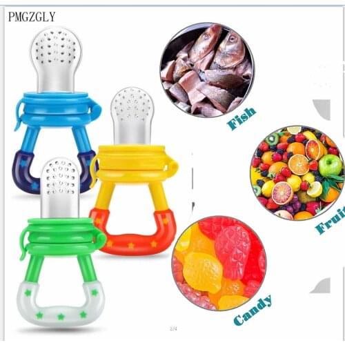 Baby Fresh Fruit Food Feeder Nibbler Pacifier Training Massaging Toy Teether Food Grade Soft Safe BPA-Free Silicone Pacifier