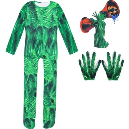 Kids Siren Head Cosplay Costume with Mask Boys Mummy Horror Costume Anime Party Bodysuit Halloween Fancy Dress Jumpsuits C43C57