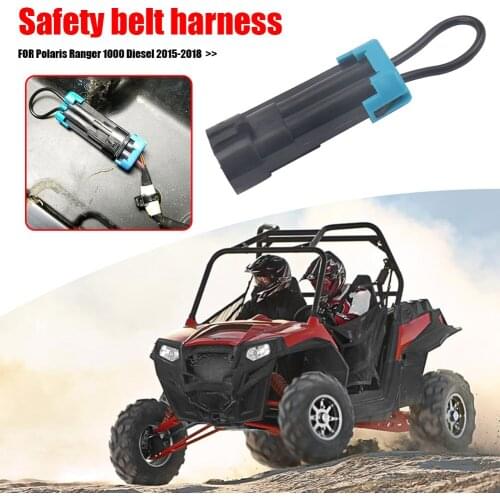 Blue + Black ABS Seat Belt Socket Bypass Harness Override for Polaris Ranger 500 570 1000 General ATV Parts & Accessories