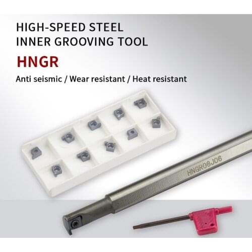 High speed steel HNGR08J06 HNGR10K08 turning tool boring bar inner diameter Groove turning tool for 6/7/8/9GR carbide insert