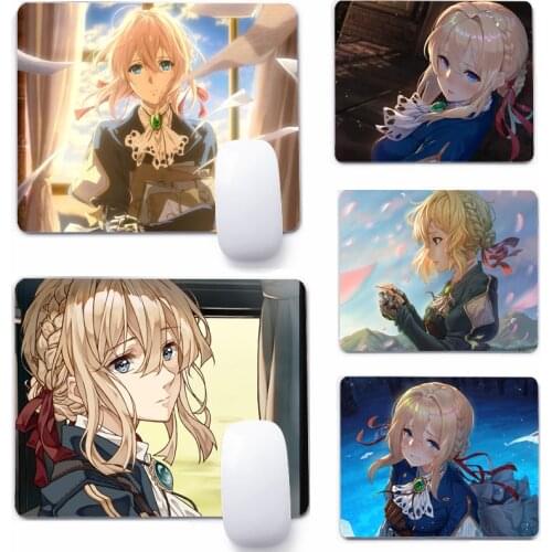 Anime Violet Evergarden 22x18cm Mouse Pad Computer Small Mouse Non-slip Pad Desktop Keyboard Pad Office Mouse Mat