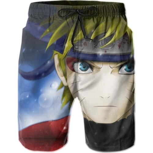 Summer Men Causal Shorts Breathable Quick Dry Funny Geek Japanese Anime,akatsuki Casual Hokage03 Male Shorts