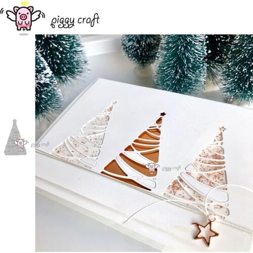 Piggy Craft metal cutting dies cut die mold Star christmas tree Scrapbook paper craft knife mould blade punch stencils dies