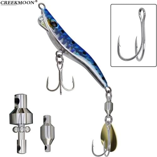 Slow Jig Shrimp Shape Metal with Spoon Sequins Hook 13g 19g 28g 40g Sea Fishing Lures Hard Squid Jigs Cuttlefish Hooks Rigs Bait