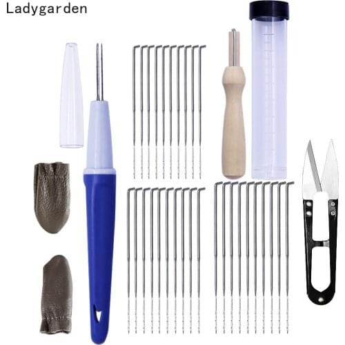 Multi-Needle Pen The Poking Fun Tools for Wool Felt Replace Needles with DIY Art Handwork Craft Multi Needle Leather Finger Cot