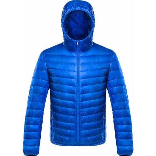 Big size men Ultra Light coat 90% white duck down coats long sleeve winter Jackets autumn Slim men Short hooded coat outwear 551