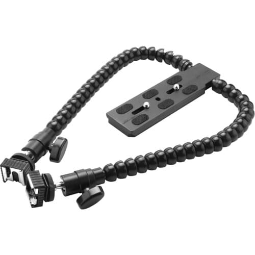 New Flexible Dual Arm Hot Shoe Flash Bracket Mount Holder for Canon Nikon Pentax Macro Shot Camera Accessories