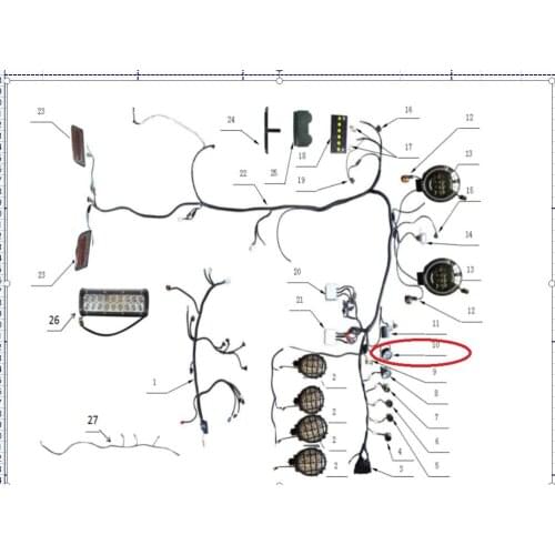 Main cable fit for BASHAN200S-7 ATV