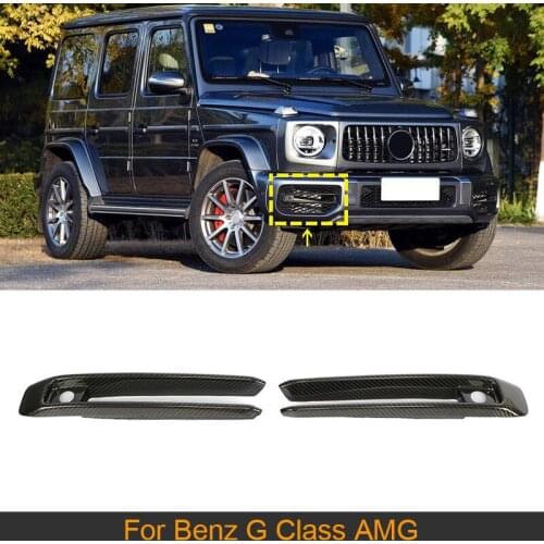 For G Class AMG Car Front Fog Lamp Splitters Fins Trim For Benz Mercedes-Benz G Class AMG 2019 Front Lamp Trim Canards Sport