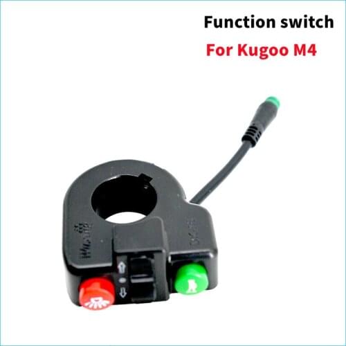 10 Inch 3 Function Switch Electric Bike Scooter Bike Motorcycle Front Headlight Horn Turn Light Signal Assembly for KUGOO M4