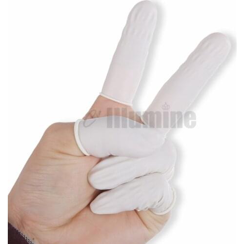 Rubber Finger COTS Cover Disposable Finger Gloves Wear Resistant Food Beauty Latex Finger Cover Milky White Curling 500g