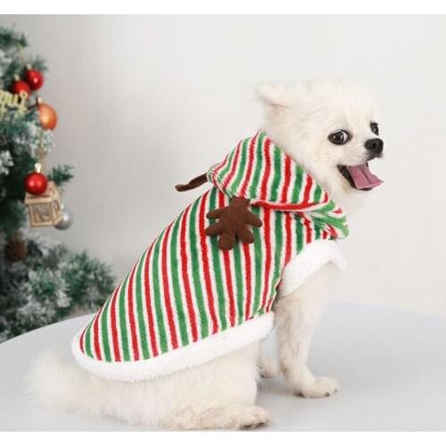 Christmas Dog Costume xs Winter Pet Dog Clothes Outfit Xmas Dog Clothing Garment Hoodies Poodle Bichon Pomeranian Schnauzer Coat