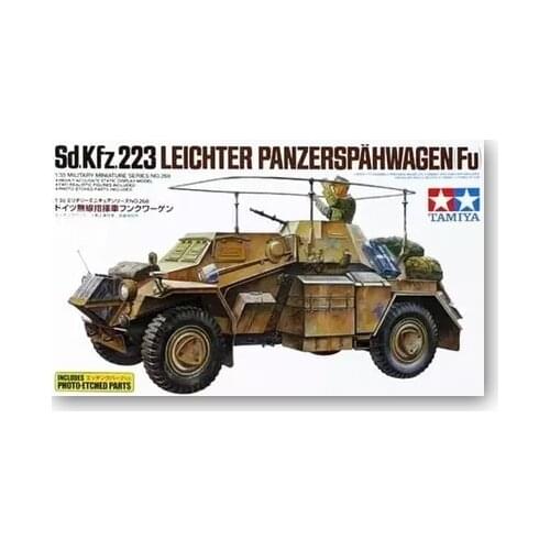 Assemble original toy Tamiya model 1/35 Germany Sd.KFZ.223 radio command belt etch