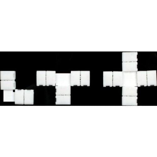 [Seven Neon]Free shipping 20pcs L,T,X corner led strip connector+clip for 2pin 10mm 5050/5630/3014 single light led smd strip